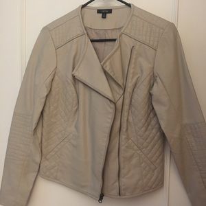 Tan/Beige/Nude Faux Leather Jacket